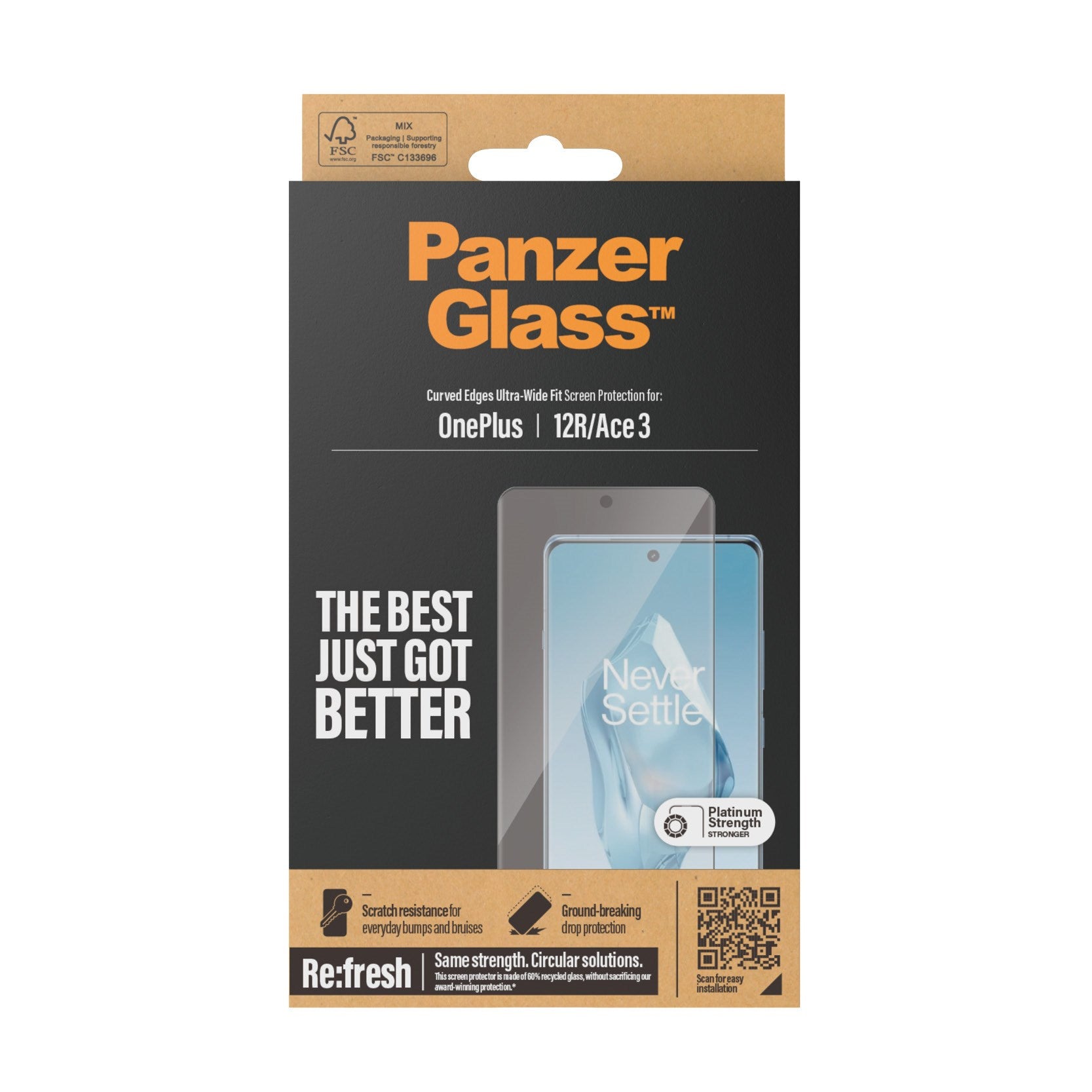 PanzerGlass® Screen Protector OnePlus 12R | Ace 3 | Ultra-Wide Fit